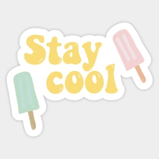 Popsicle Stay cool summer Sticker